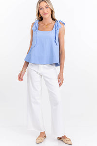 On Repeat Light Blue Blouse
