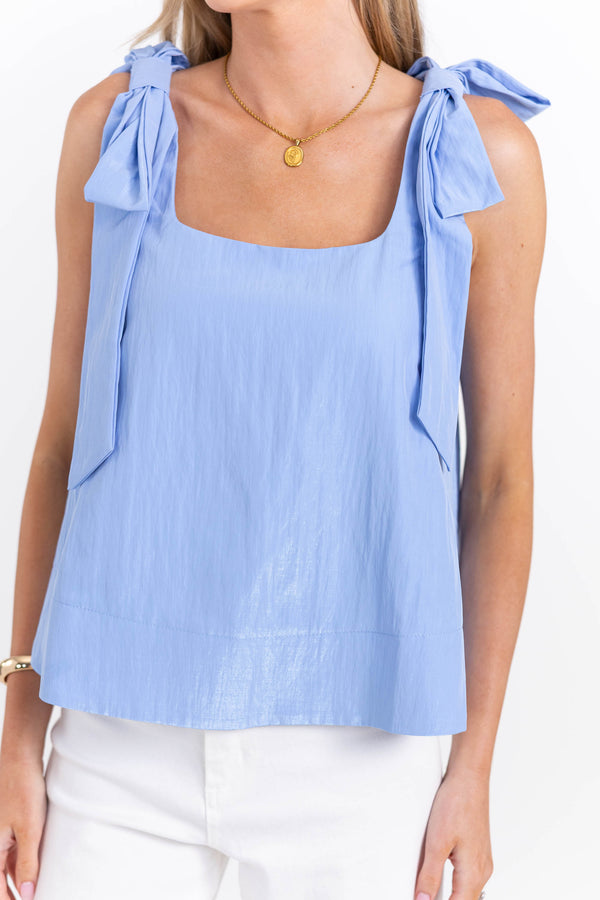 On Repeat Light Blue Blouse