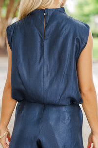 All Set Now Navy Blouse