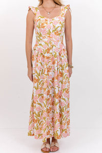 Just My Pick White Floral Midi