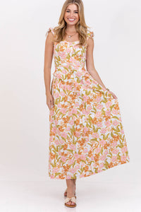 Just My Pick White Floral Midi