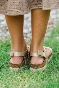 Girls: City Sweetheart Gold Sandals