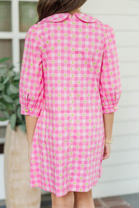 Girls: The Lydia Pink Gingham Dress