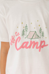 Girls: Off To Camp White Graphic Tee