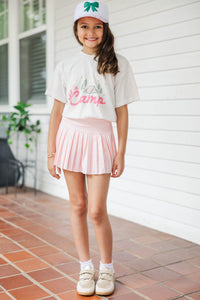 Girls: Off To Camp White Graphic Tee