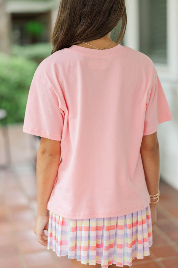 Girls: Camp Flags Blush Graphic Tee