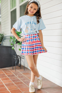 Girls: USA 250th Light Blue Graphic Tee