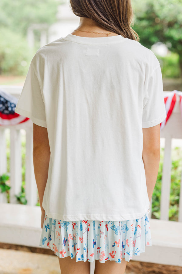 Girls: American Dream White Graphic Tee