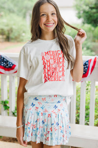Girls: American Dream White Graphic Tee