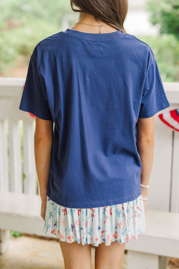 Girls: American Dream Navy Graphic Tee