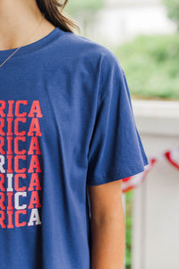Girls: American Dream Navy Graphic Tee