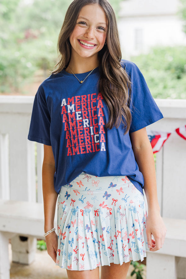 Girls: American Dream Navy Graphic Tee – Shop the Mint