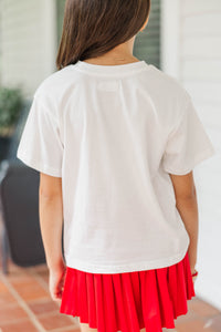 Girls: United States White Graphic Tee