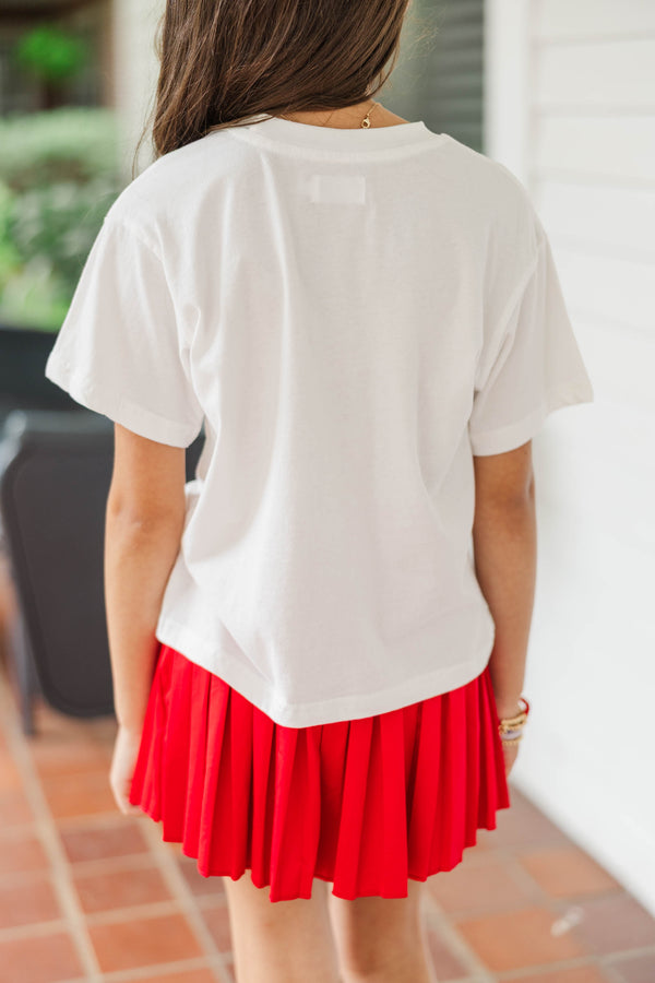 Girls: Land Of The Free White Graphic Tee