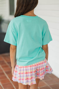 Girls: Oh So Sweet Teal Graphic Tee