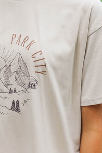 Girls: Park City Taupe Graphic Tee