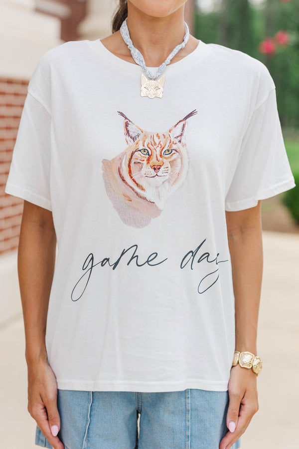 Winning Season White Wildcat Graphic Tee