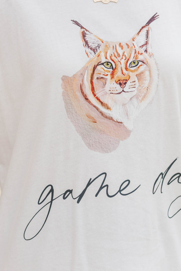 Winning Season White Wildcat Graphic Tee