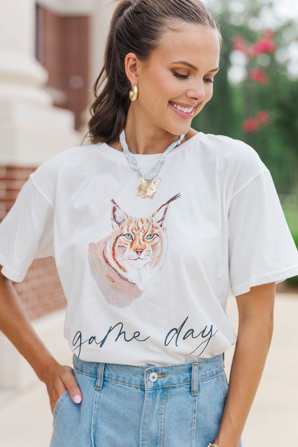 Winning Season White Wildcat Graphic Tee