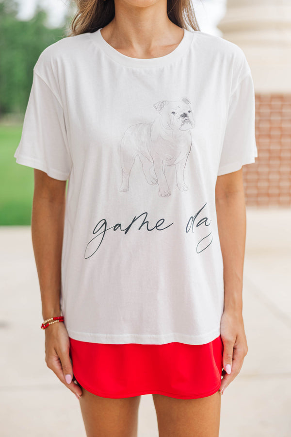 Winning Season White Bulldog Graphic Tee