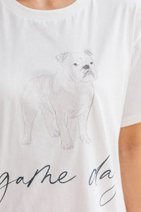 Winning Season White Bulldog Graphic Tee