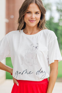 Winning Season White Bulldog Graphic Tee