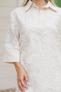 It’s Giving Yes White Embroidered Dress