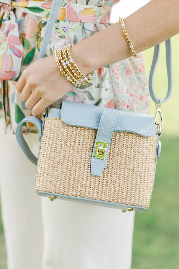 German Fuentes: The Signature Look Light Blue Handbag