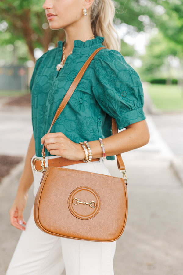 German Fuentes: Make It a Moment Camel Shoulder Bag