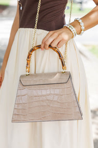 German Fuentes: Late Afternoon Taupe Handbag
