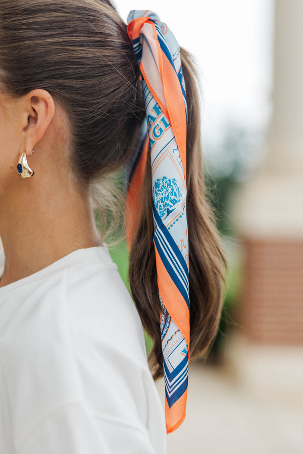Auburn University Navy Campus Toile Silk Scarf