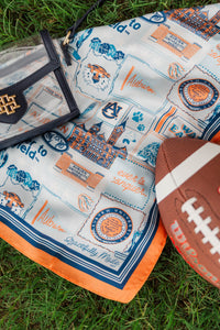 Auburn University Navy Campus Toile Silk Scarf