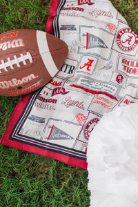 University of Alabama Red Toile Silk Scarf