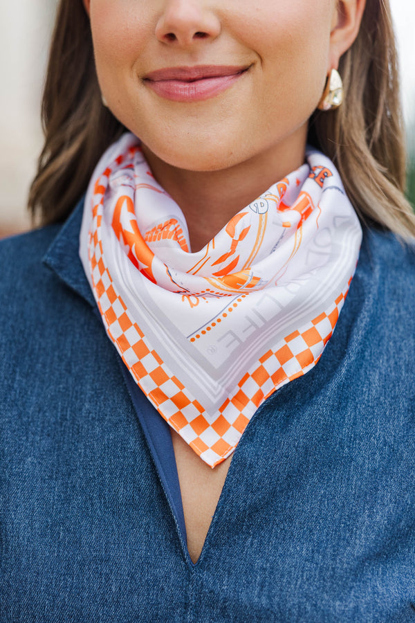 Tennessee Orange Campus Toile Silk Scarf