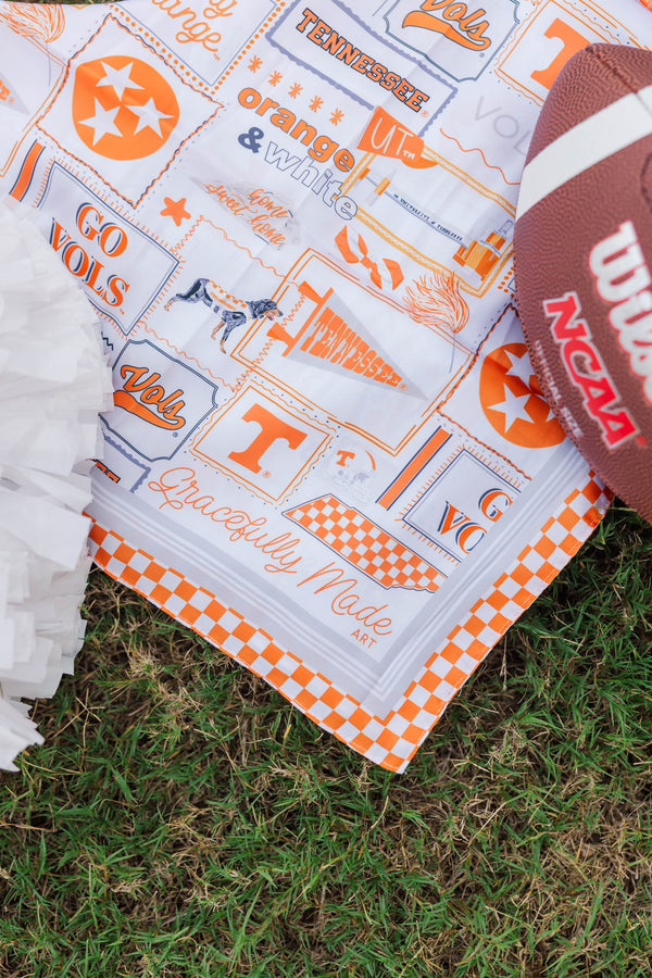 Tennessee Orange Campus Toile Silk Scarf