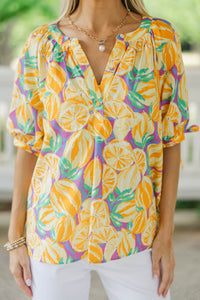 Fate: Go Ahead Yellow Floral Blouse