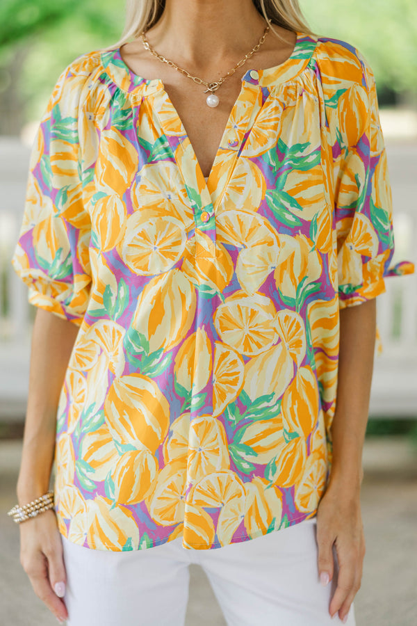 Fate: Go Ahead Yellow Floral Blouse