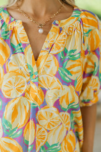 Fate: Go Ahead Yellow Floral Blouse