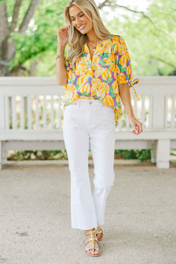 Fate: Go Ahead Yellow Floral Blouse