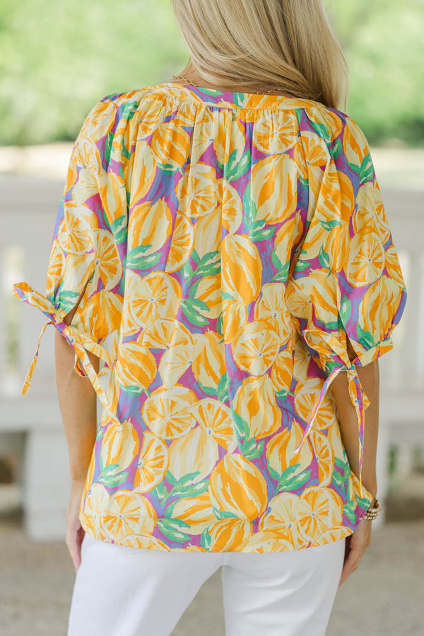 Fate: Go Ahead Yellow Floral Blouse