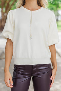 All Right Now Cream Sweater