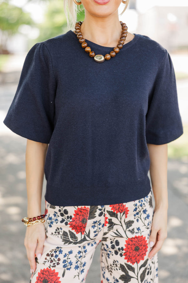 All Right Now Navy Sweater