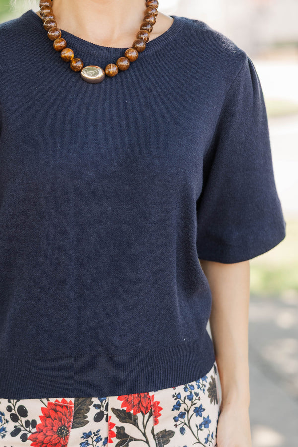 All Right Now Navy Sweater