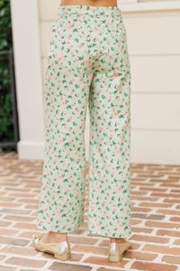 Don’t Think Twice Sage Wide Leg Jeans