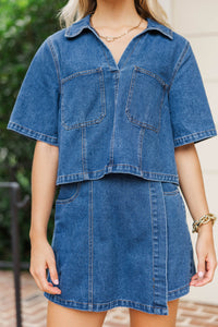 Nothing But Yes Blue Denim Blouse
