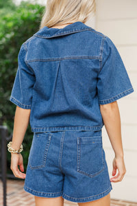 Nothing But Yes Blue Denim Blouse