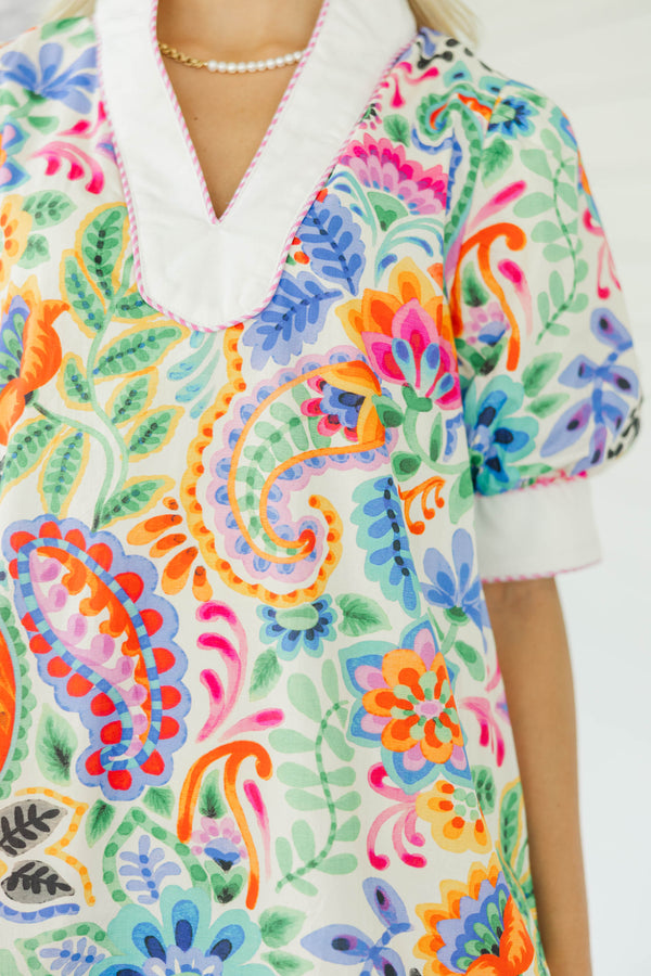 It’s Settled Blue Floral Dress