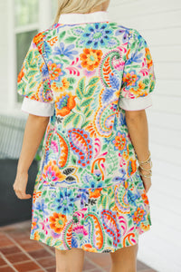 It’s Settled Blue Floral Dress