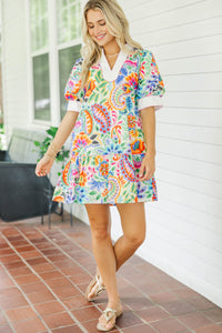 It’s Settled Blue Floral Dress