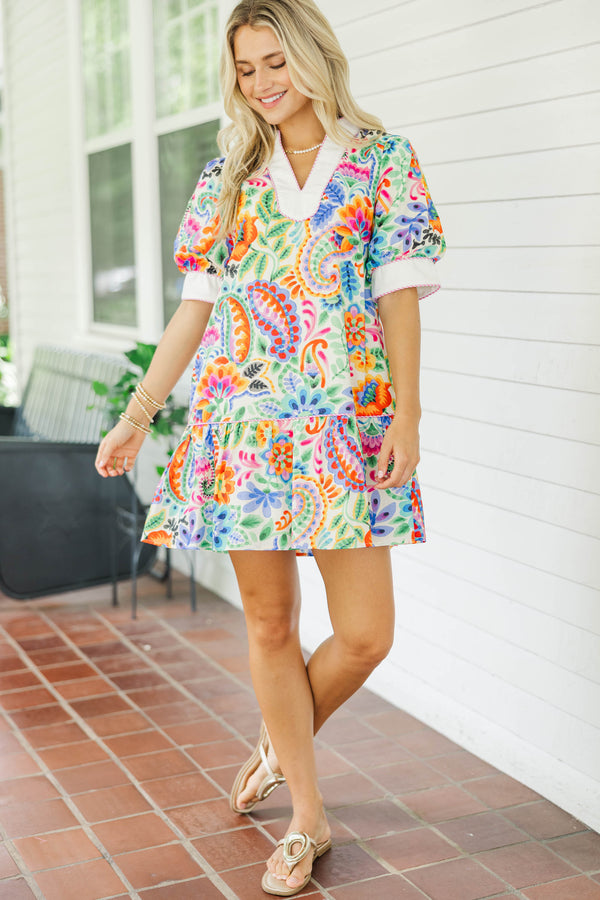 It’s Settled Blue Floral Dress